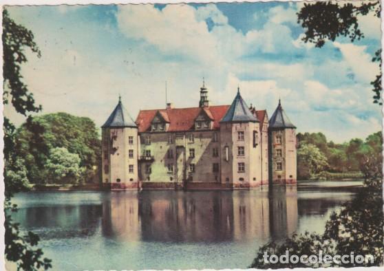 Cartoline: Alemania. Castillo de Giucksburg. Franqueado y fechado el 5 Jun. 1962