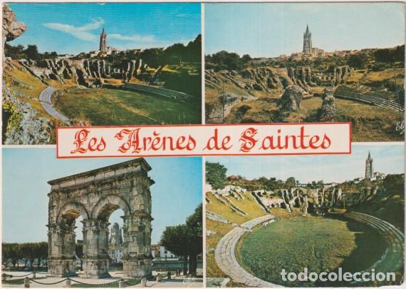 Cartoline: Francia. Saintes. Las Arenas Galo-Romanas y el Arco del triunfo. Fechado el 13 Jul 1972