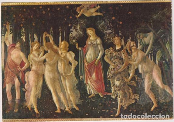 Postkarten: Florencia. Galer&iacute;a Uffizi. La Primavera de Botticelli. Fechado el 19 mar. 1963. Destino: Barcelona