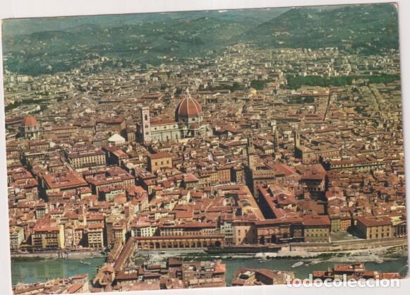 Cartes Postales: Florencia. Panorama A&eacute;reo. Fechada con un bonito Franqueo el 6 Abr. 1963. Destino: Barcelona