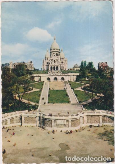 Postales: Paris. Le Sacr&eacute; Coeur du Montmartre. Franqueado y fechado el 23 Nov 1963. Destino: Barcelona