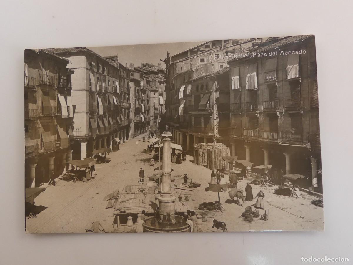 Postais: ANTIGUA TARJETA POSTAL - TERUEL - PLAZA DEL MERCADO