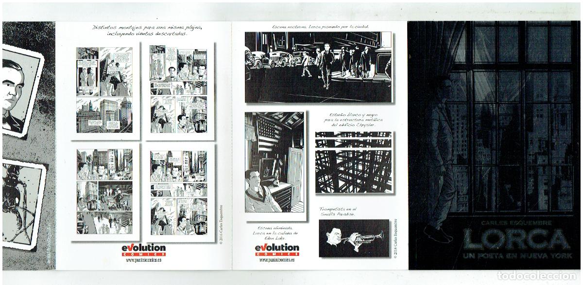 Postales: CARLES ESQUEMBRE, LORCA, UN POETA EN NUEVA YORK. 5 POSTALES ENCADENADAS CON BRILLO, (B/48.1