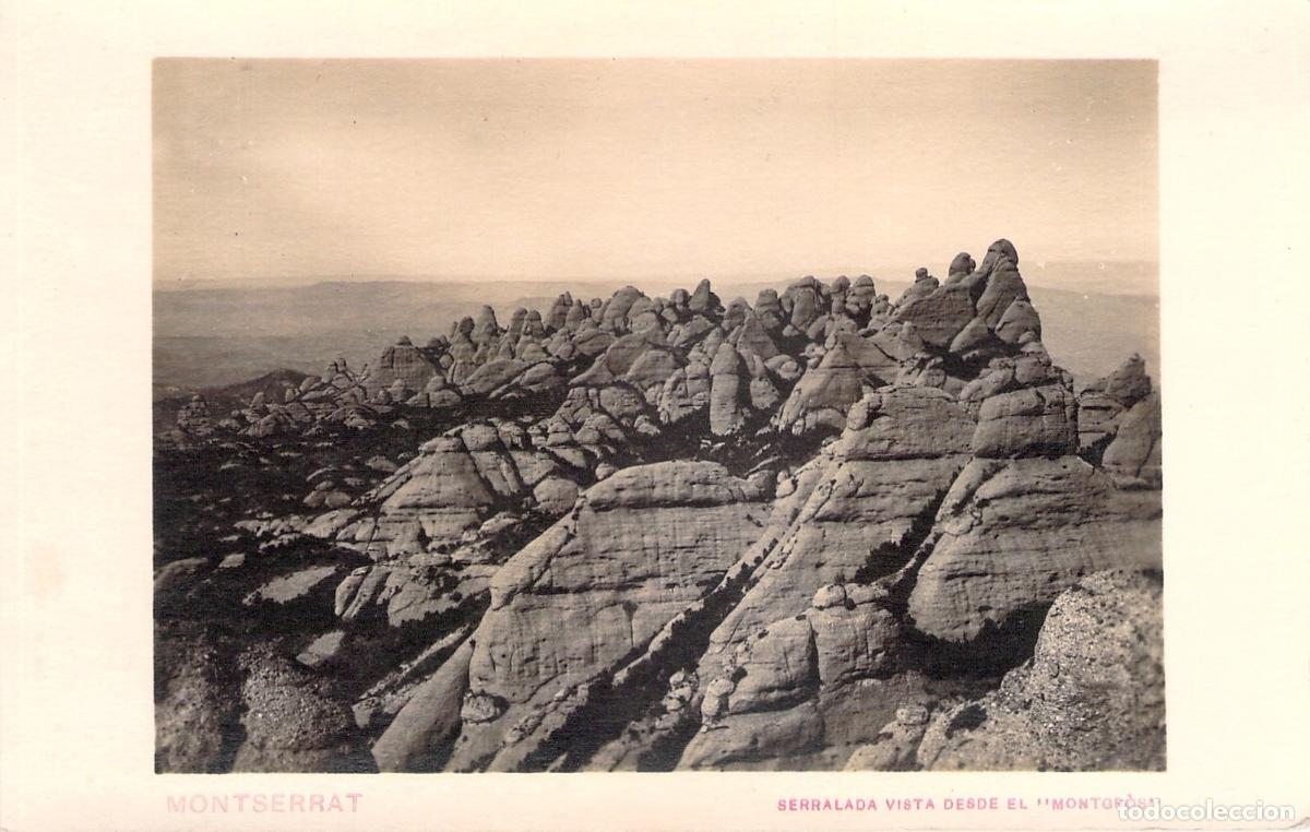 Postales: Postal de la Serralada de Montserrat desde Montgr&ograve;s, Barcelona