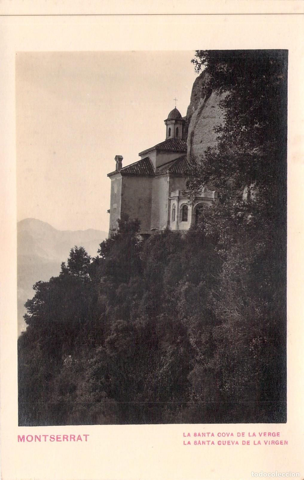 Postales: Postal de la Santa Cueva de la Virgen en Montserrat, Barcelona