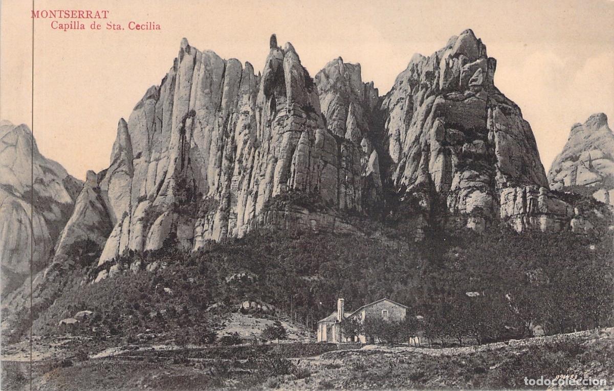 Postales: Postal Montserrat Capilla de Santa Cecilia Barcelona Paisaje