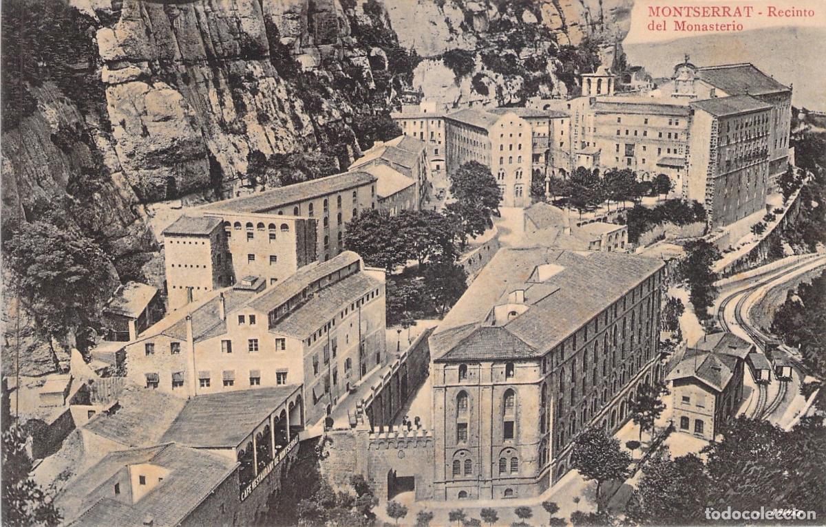 Postales: Postal de Montserrat - Recinto del Monasterio, Barcelona