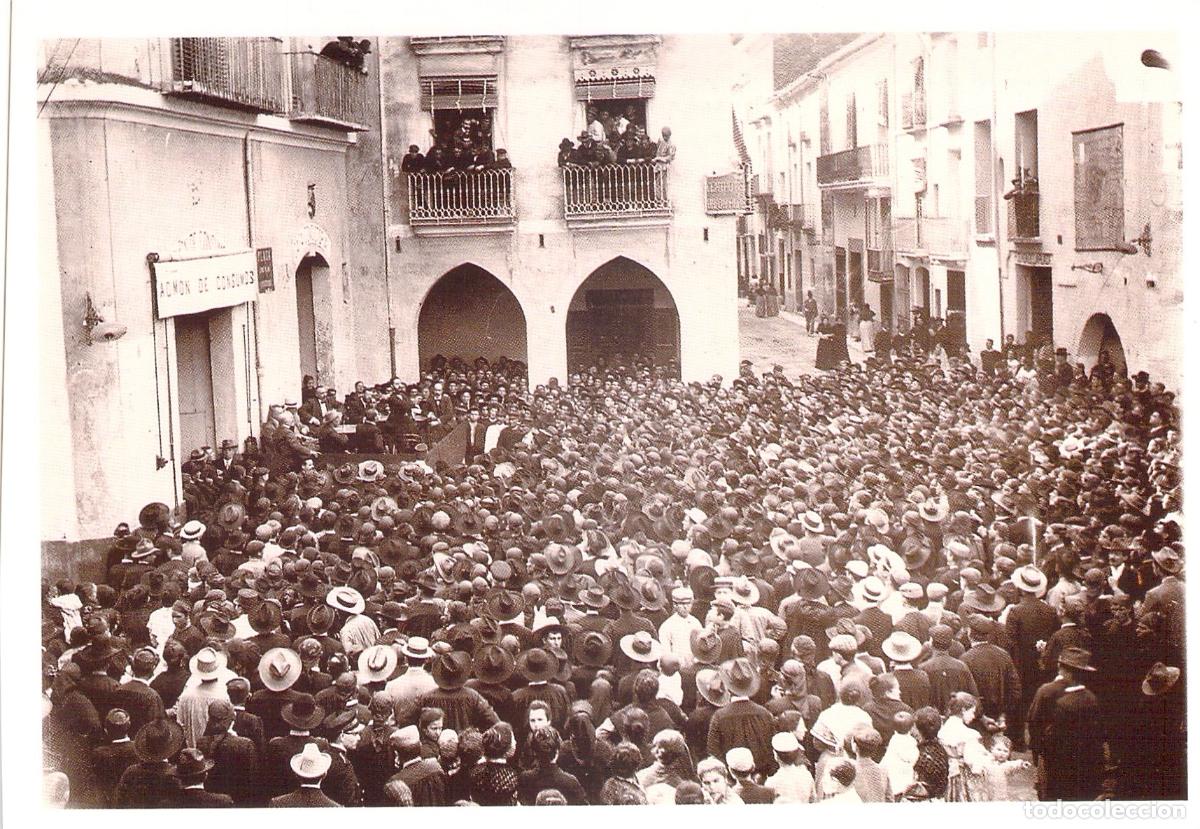 Postales: Postal de Vila-real - Un mitin en la plaza por Sarthou