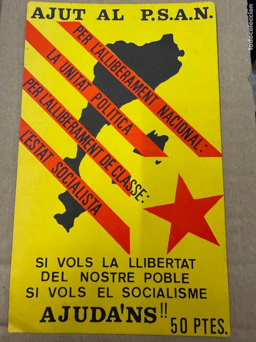 Postales: Antigua postal donativo pa&iuml;sos catalans PSAN. Numerada. a&ntilde;o 1978. Original. Mide 15x9. Dificil