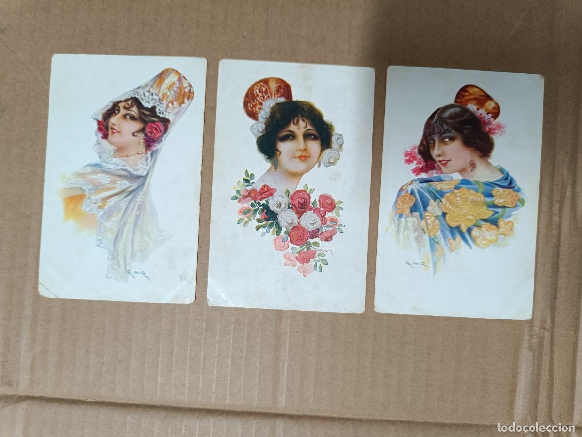 Postales: LOTE DE 3 ANTIGUAS POSTALES, MUJERES ESPA&Ntilde;OLAS, FOLKLORE ESPA&Ntilde;A -S1