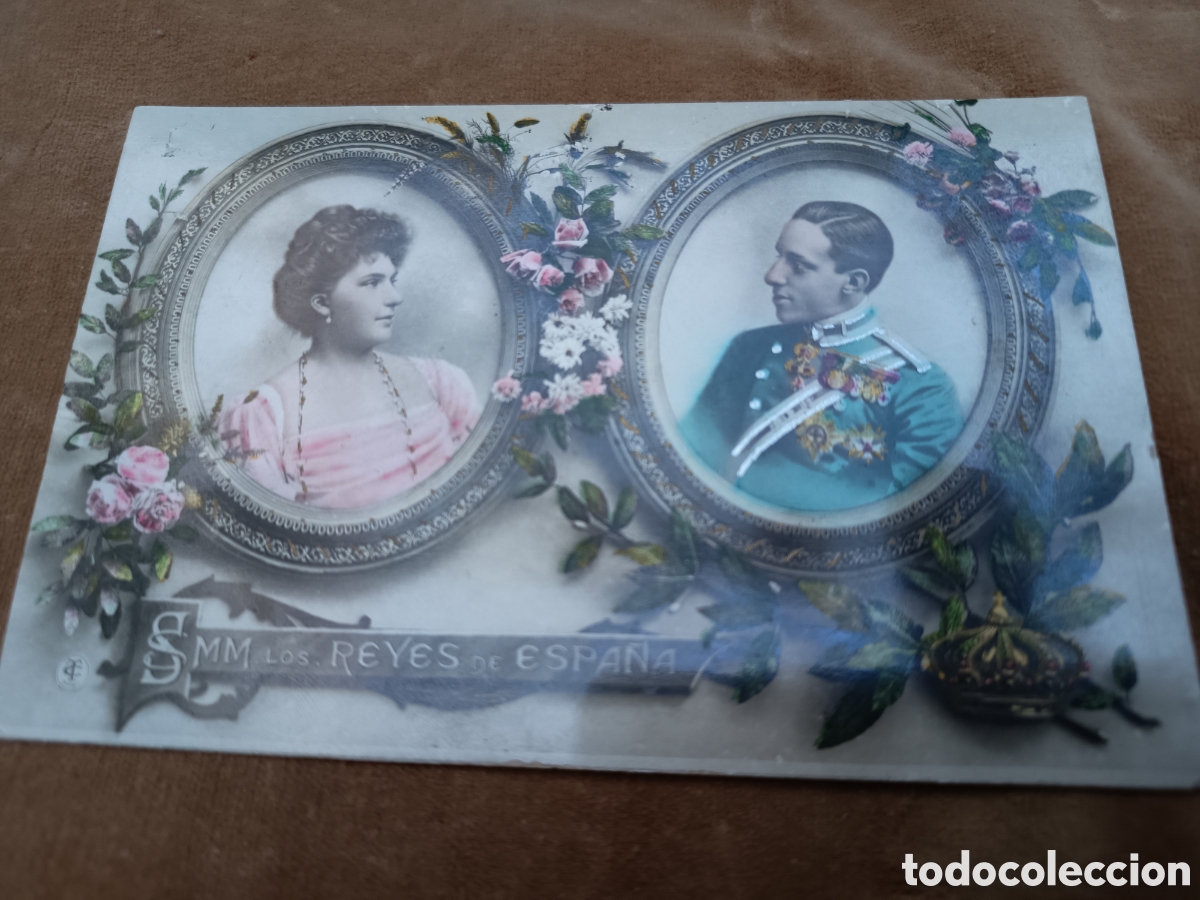 Postales: Postal Alfonso XIII y Victoria Eugenia Thomas - Foto 1