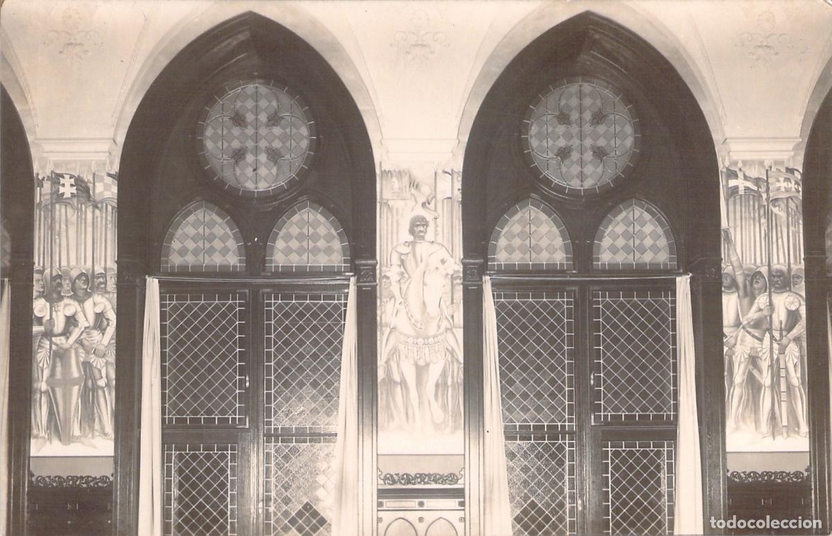 Postales: Postal Parlamento de Budapest Fresco de Miguel Szil&aacute;gyi por Antal Di&oacute;sy