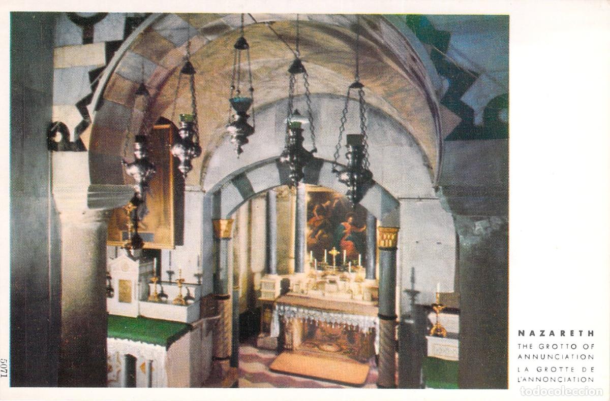 Postales: Postal de la Gruta de la Anunciaci&oacute;n en Nazaret, Israel