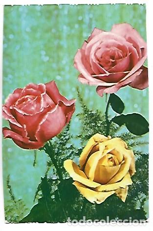 Postales: RAMO CON TRIO DE ROSAS