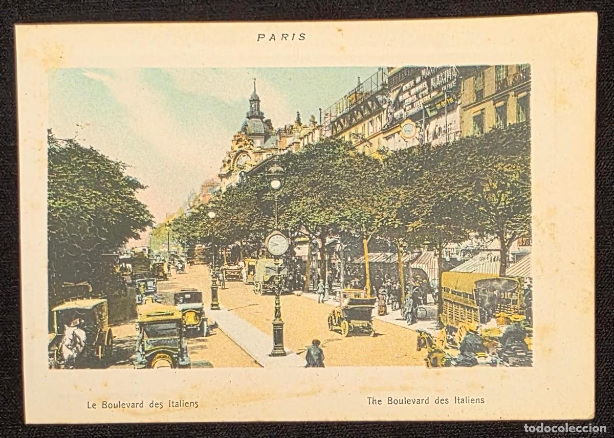 Postales: P.1038 Antigua Postal Colorizada Par&iacute;s Boulevard des Italiens Vintage Francesa