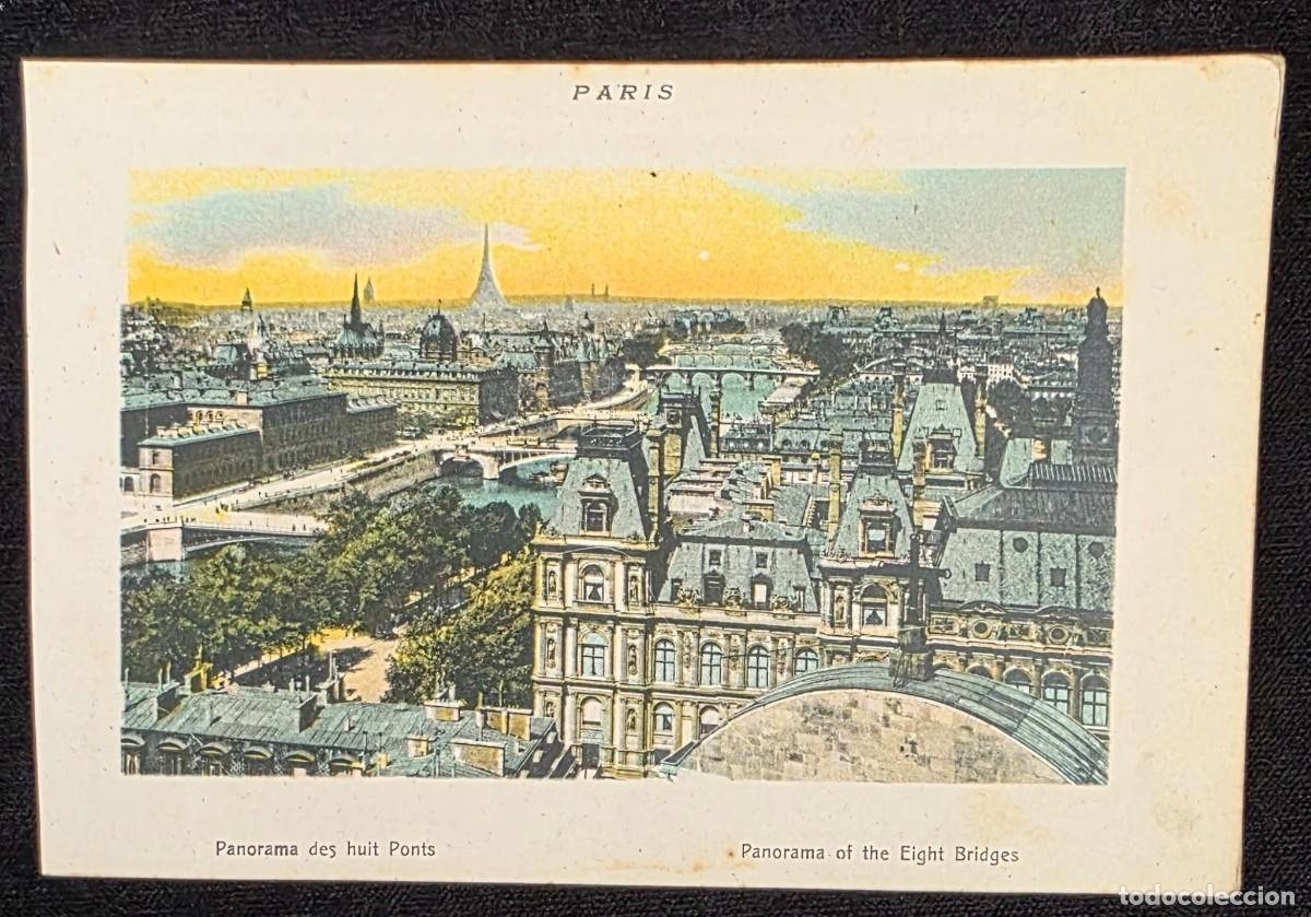 Postales: P.1041 Antigua Postal Panor&aacute;mica de Par&iacute;s &ldquo;Panorama des Huit Ponts&rdquo; Colorizada Vintage