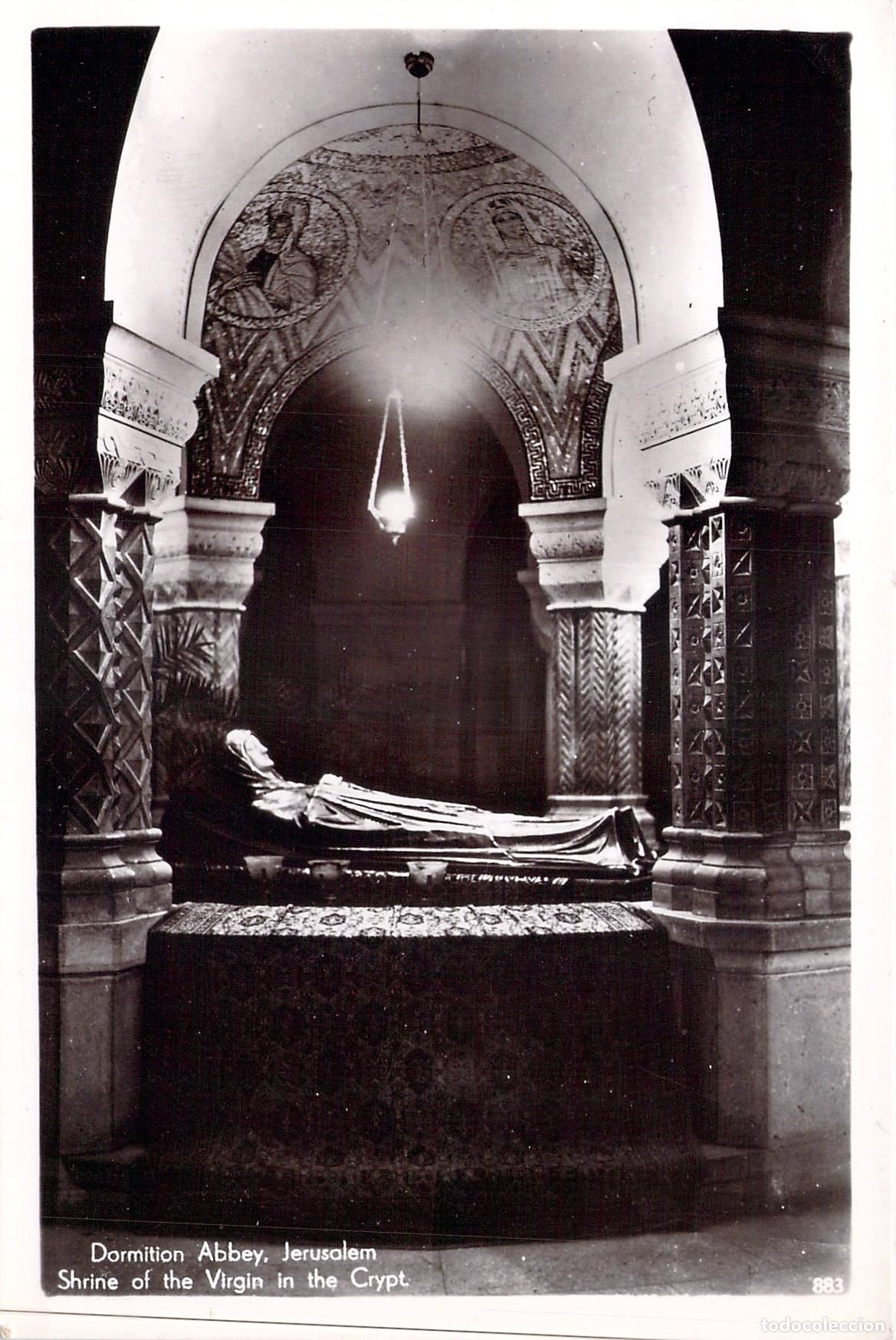 Postales: Postal de la Abad&iacute;a de la Dormici&oacute;n en Jerusal&eacute;n, Cripta de la Virgen
