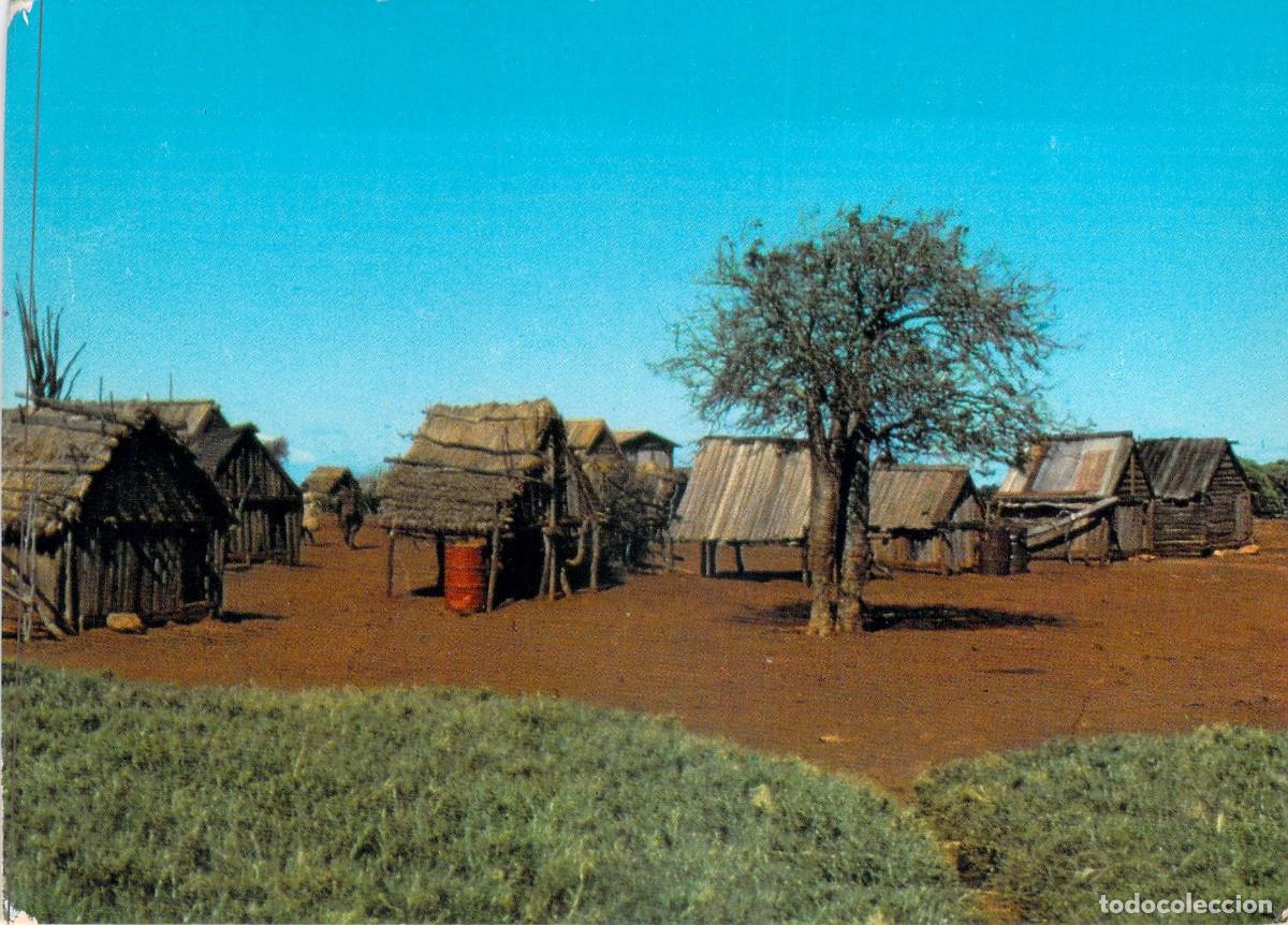 Postales: Postal de Misi&oacute;n del Androy en Madagascar con Caba&ntilde;as Tradicionales