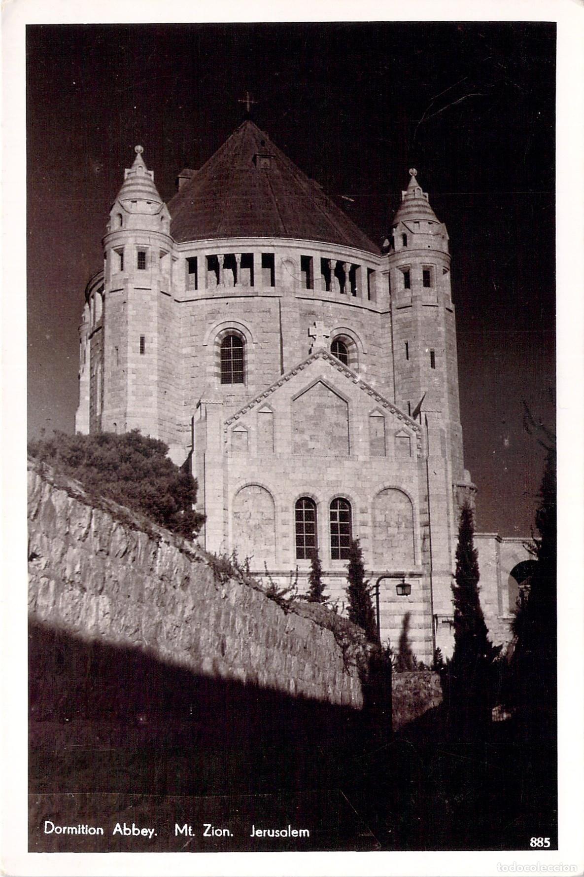 Postales: Postal Abad&iacute;a de la Dormici&oacute;n, Monte Si&oacute;n, Jerusal&eacute;n - Fotograf&iacute;a Real
