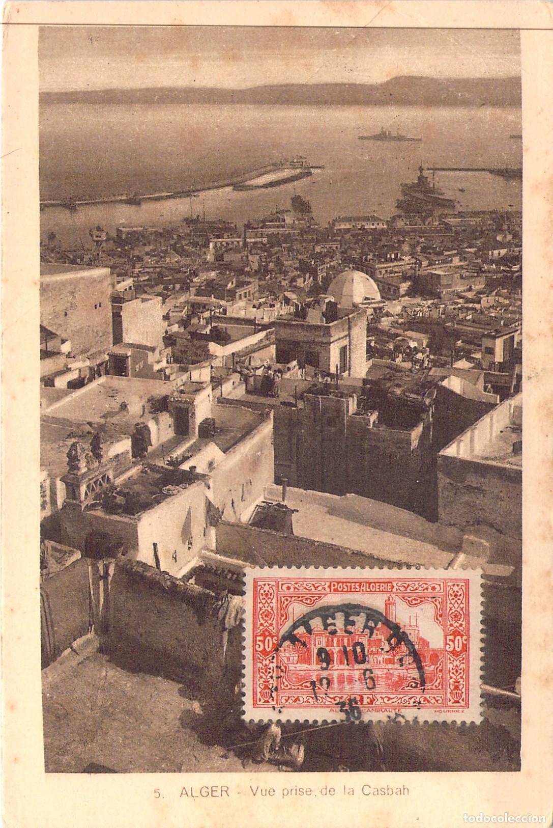 Postales: Postal de Argel: Vista Panor&aacute;mica desde la Casbah