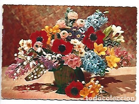Postales: &rdquo; CESTO CON GRAN CENTRO CON FLORES &rdquo; - OFERTA DE PRIMAVERA, (OFERTA 3X2)