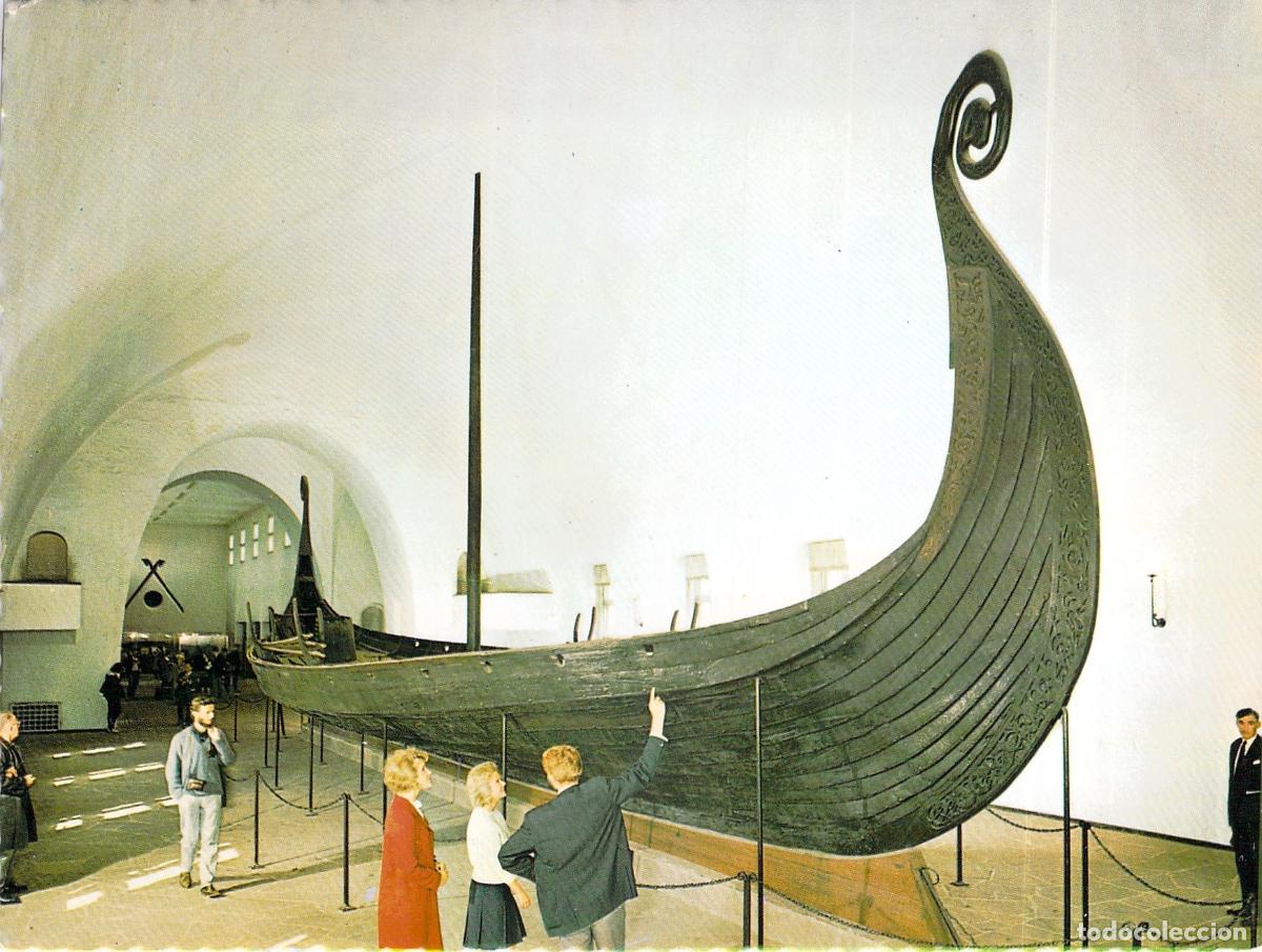 Postales: Postal del Barco Vikingo de Oseberg en el Museo de Oslo, Noruega