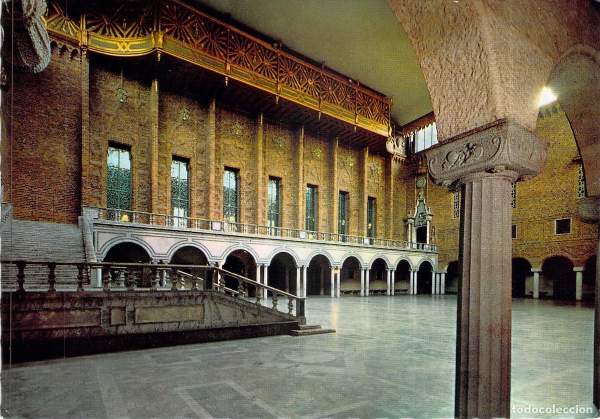 Postales: Postal de Estocolmo - El Sal&oacute;n Azul del Ayuntamiento
