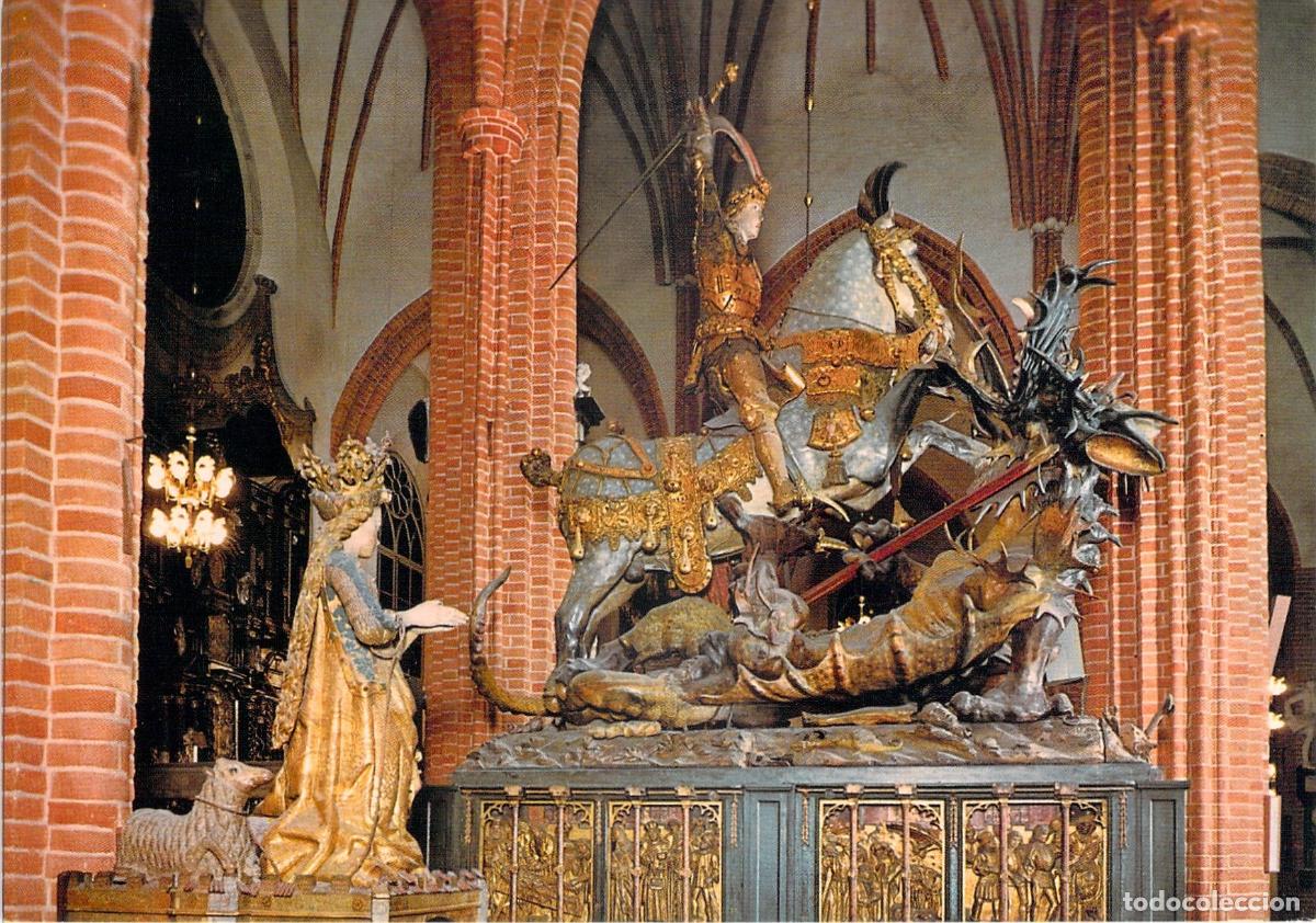 Postales: Postal de la Escultura de San Jorge y el Drag&oacute;n en Estocolmo