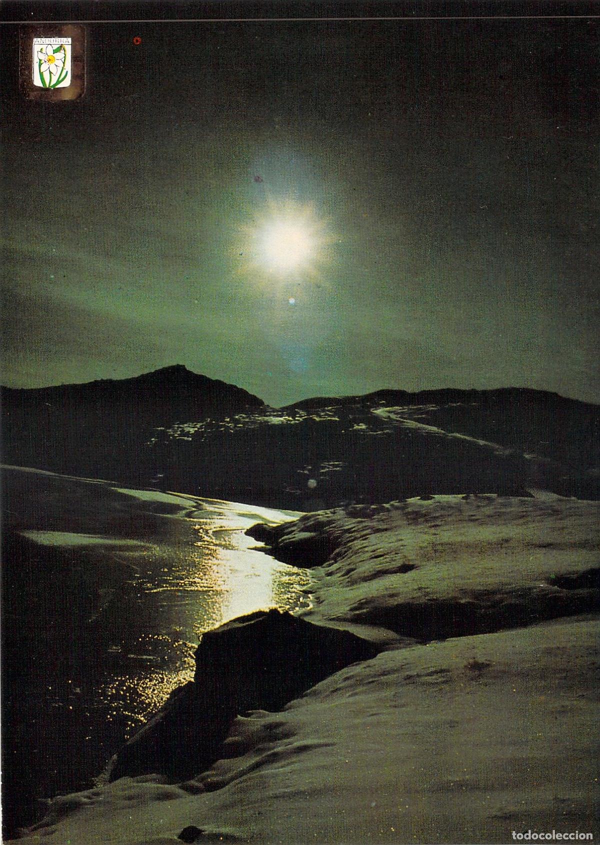 Cartes Postales: Postal Amanecer en el Lago Tristaina, Valls d'Andorra, Escudo de Oro