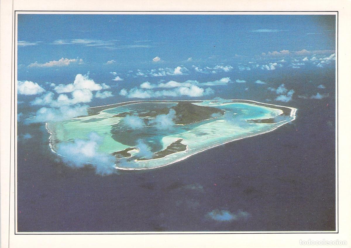 Postales: Postal de la Isla de Maupiti desde el Aire Polinesia Francesa