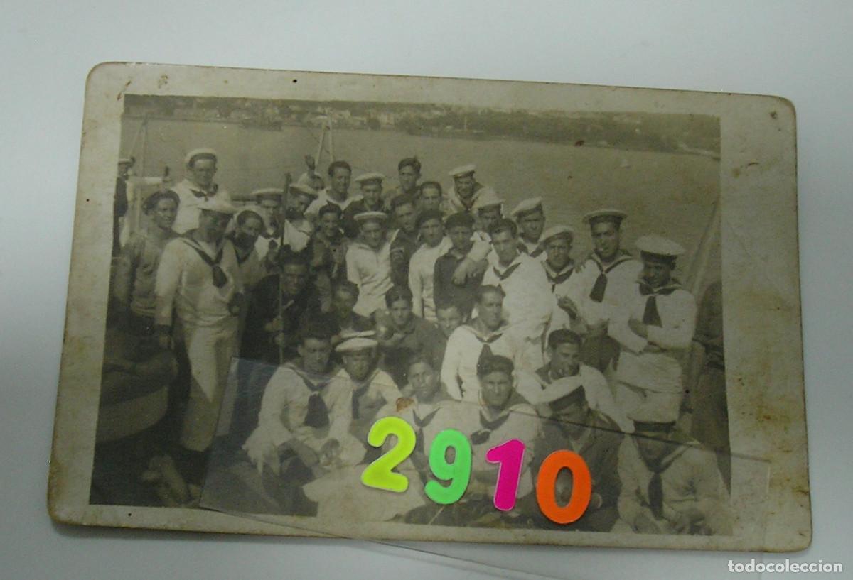 Postales: ANTIGUA TARJETA POSTAL POSTAL FOTOGRAFIACA MARINEROS MARINES CARTAGENA ?? (6-26)