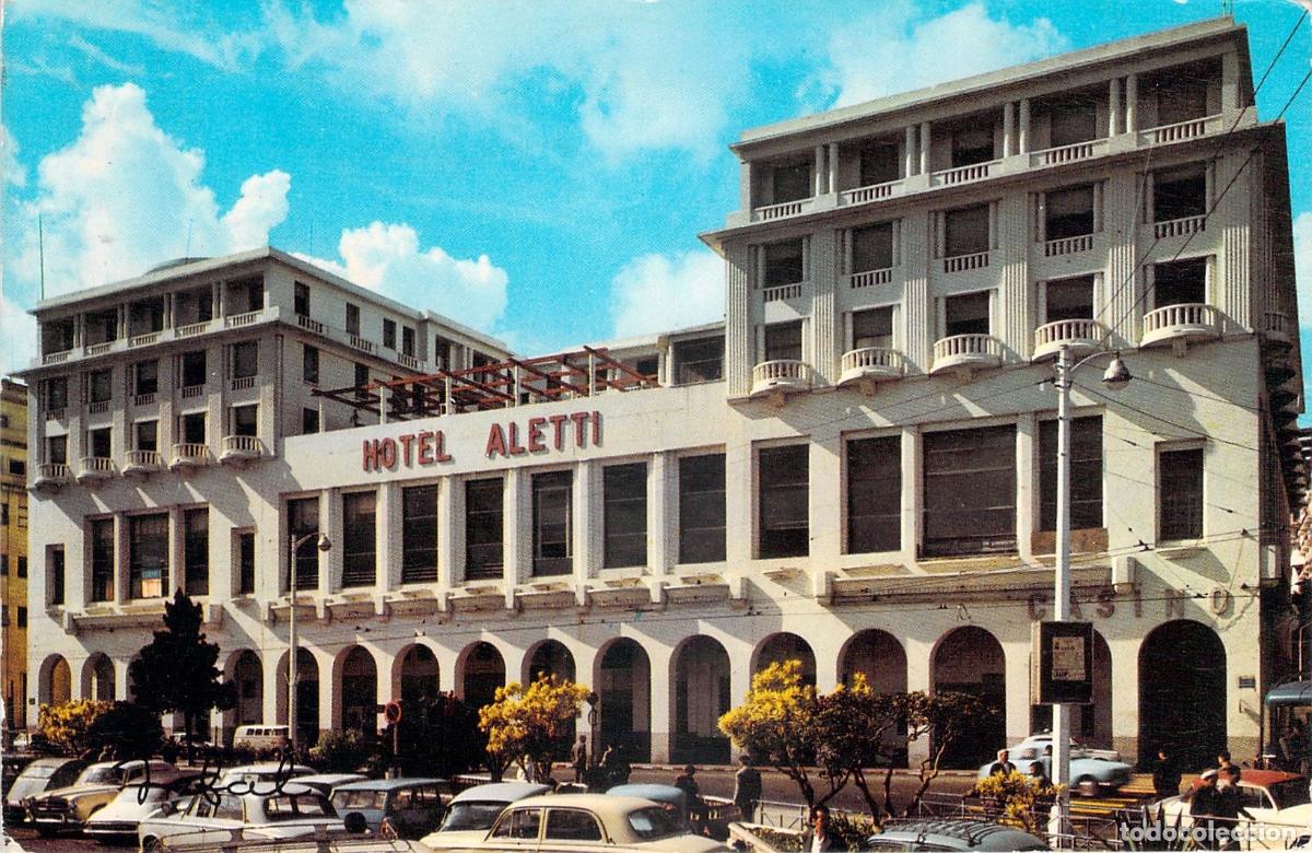Postales: Postal de Argel: Hotel Aletti y Casino, Argelia