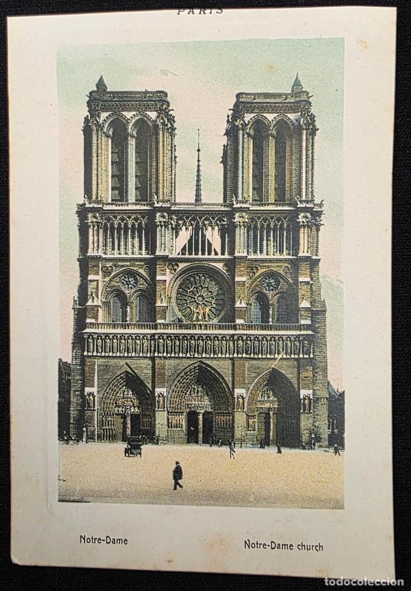 Postales: P.1046 Postal Antigua Notre-Dame de Par&iacute;s &ndash; Paris Vintage Postcard Catedral Francesa