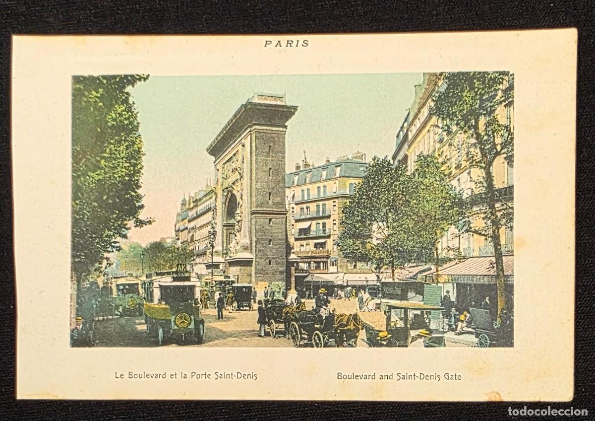 Postales: P.1048 Postal Antigua Par&iacute;s Porte Saint-Denis y Boulevard &ndash; Paris Vintage Postcard Francesa