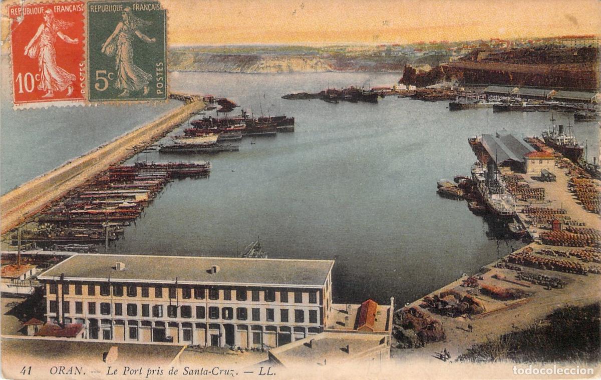 Postales: Postal del Puerto de Or&aacute;n desde Santa-Cruz, Argelia