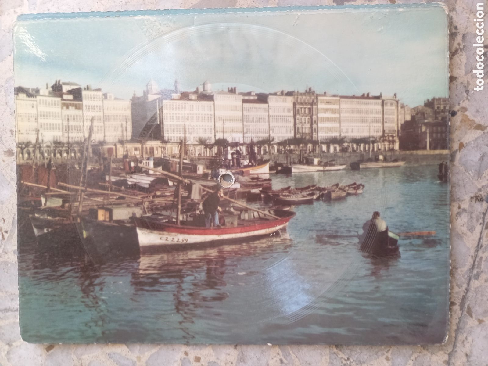 Postales: FONOSCOPE RIANXEIRA POSTAL VISTA DEL MUELLE LA CORU&Ntilde;A