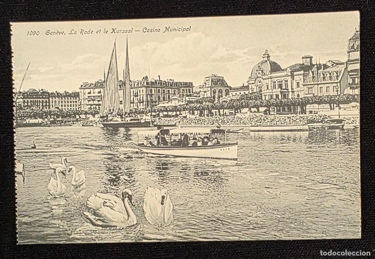 Postales: P.1057 Postal Antigua Gen&egrave;ve La Rade et Kursaal Casino Municipal Suiza Carte Postale
