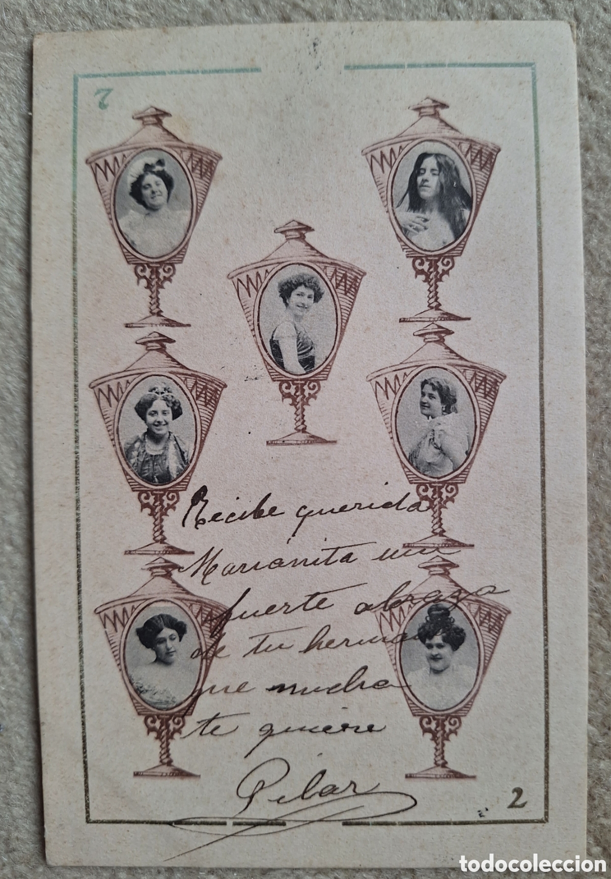 Postales: Tarjeta postal Baraja Canovas Naipe - Reverso sin dividir - Hauser y Menet - Madrid - Circulada