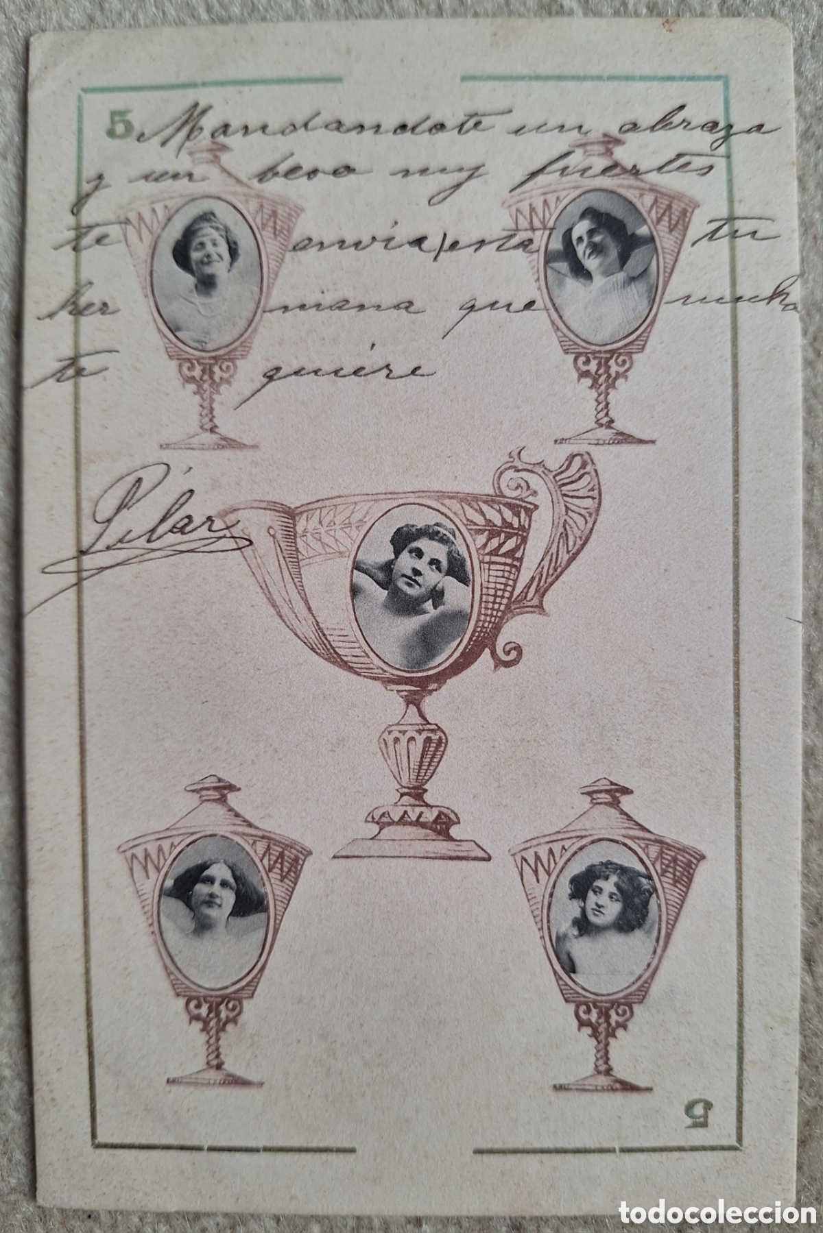 Postales: Tarjeta postal Baraja Canovas Naipe - Reverso sin dividir - Hauser y Menet - Madrid - Circulada