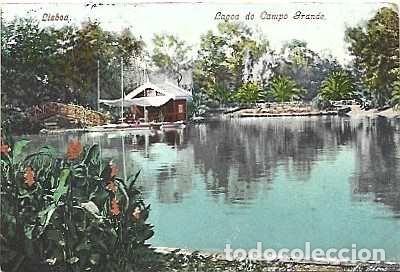 Postkarten: Portugal & Marcofilia, Lisboa, Laguna de Campo Grande, Ed. Purger & Co Munchen, Coimbra a Lisboa