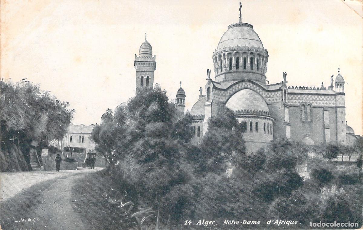 Postais: Postal de la Bas&iacute;lica de Notre-Dame d'Afrique en Argel