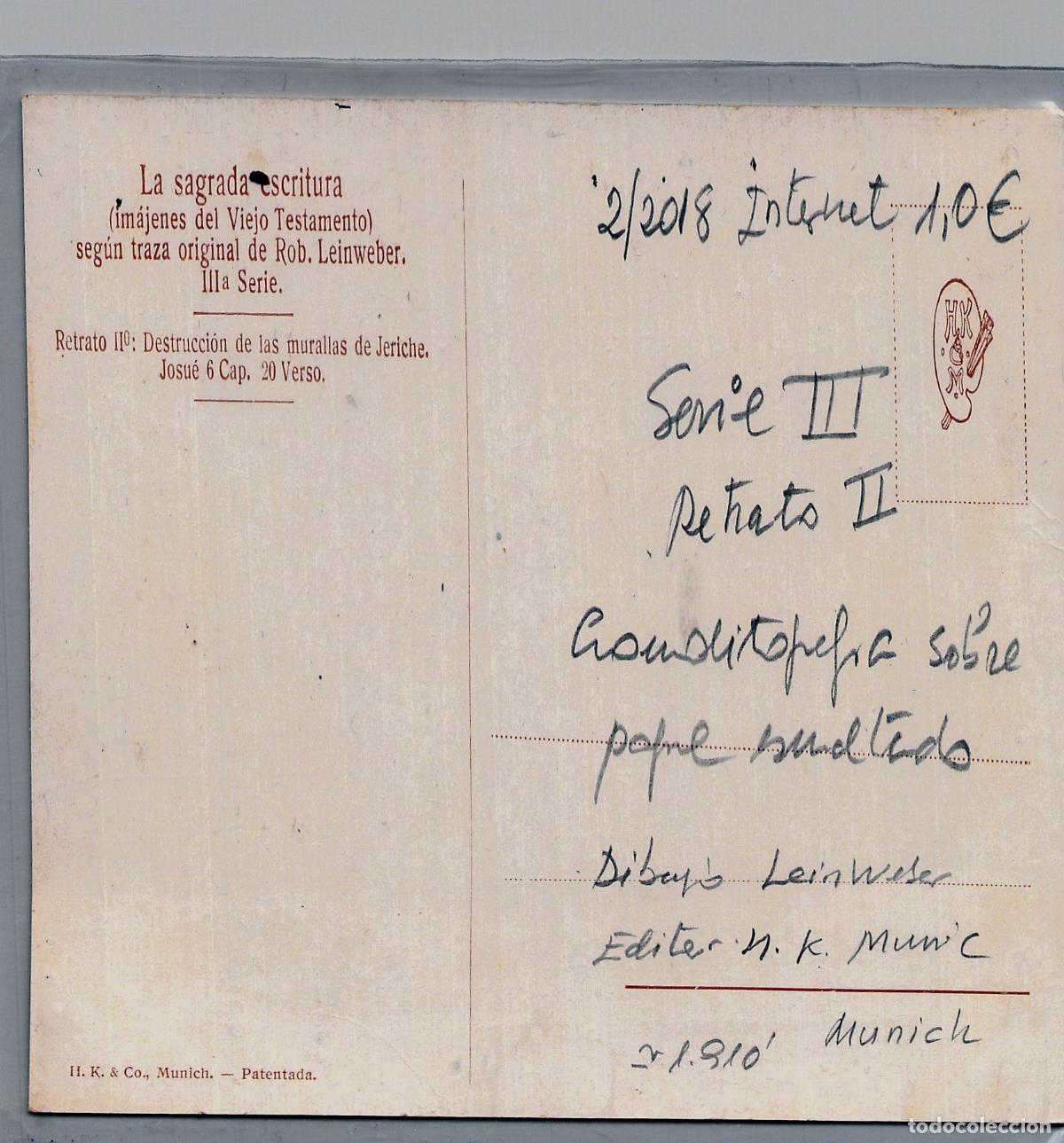 Postales: Postal Ilustraci&oacute;n de la Ca&iacute;da de Jeric&oacute; de Robert Leinweber - Foto 2