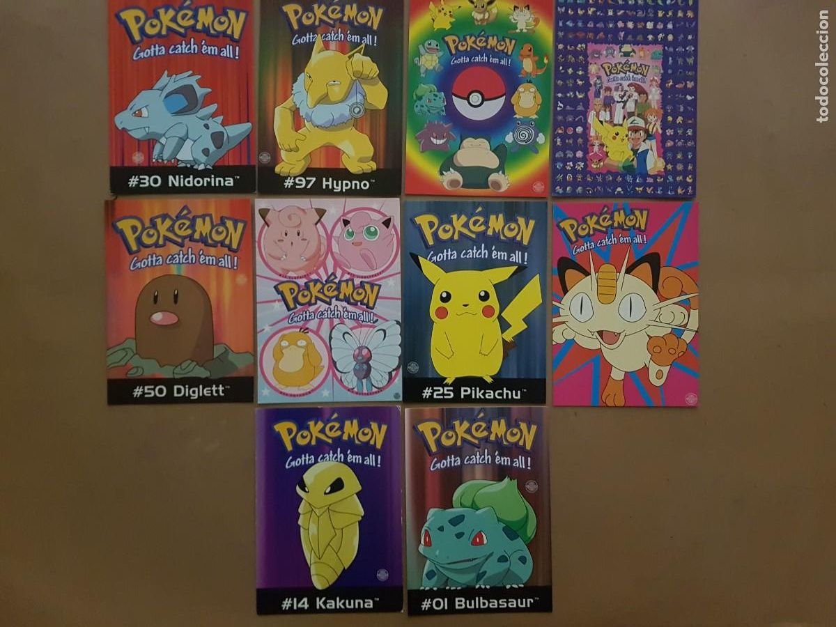 Cartoline: LOTE: 10 POSTALES POK&Eacute;MON - N&ordm; 4 - MEDIDAS: 15CMX10,5CM CADA UNO