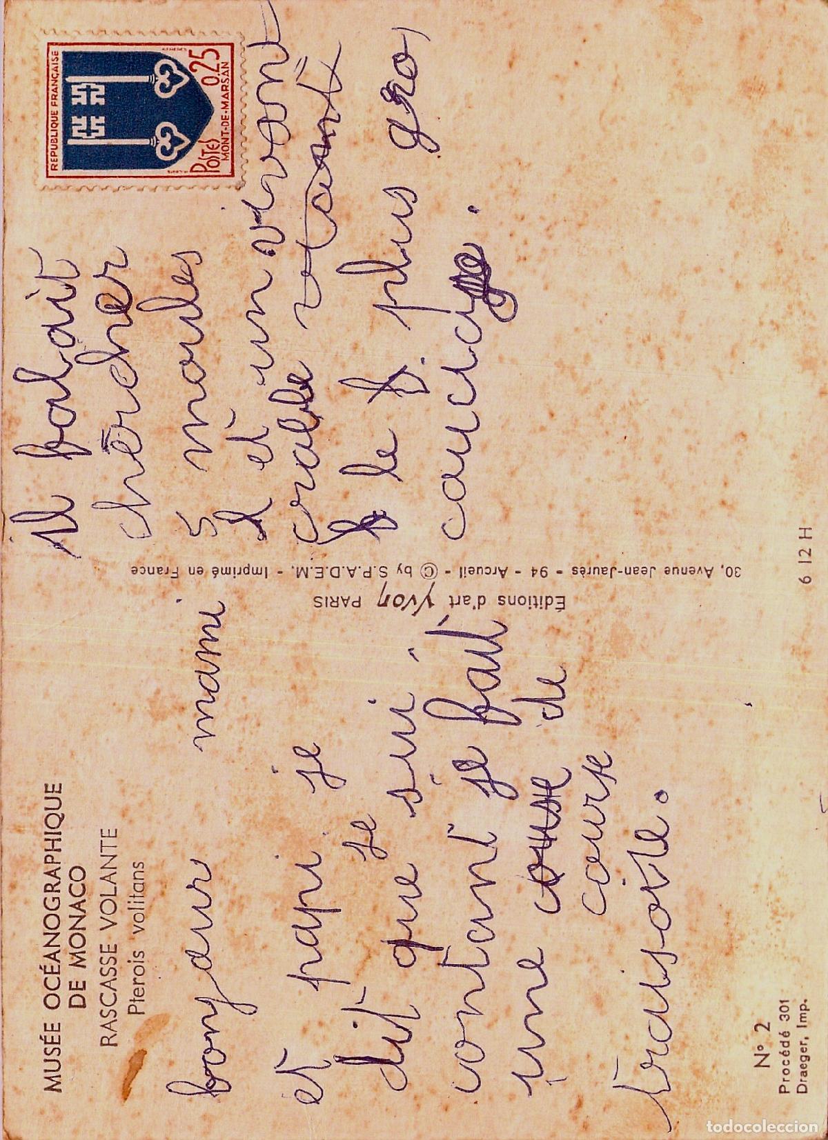 Postales: Postal del Pez Le&oacute;n en el Museo Oceanogr&aacute;fico de M&oacute;naco - Foto 2