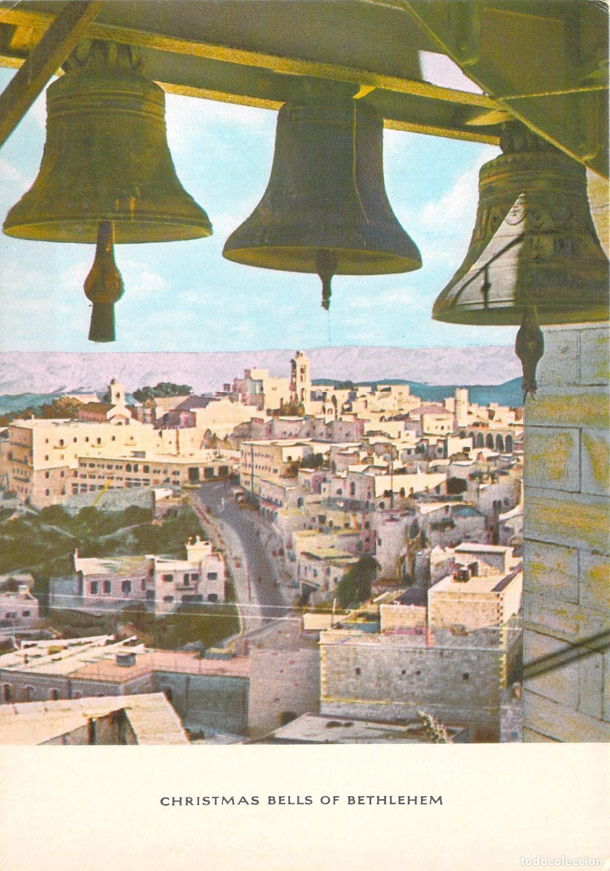 Postales: Postal Campanas de Navidad de Bel&eacute;n con Vista de la Ciudad
