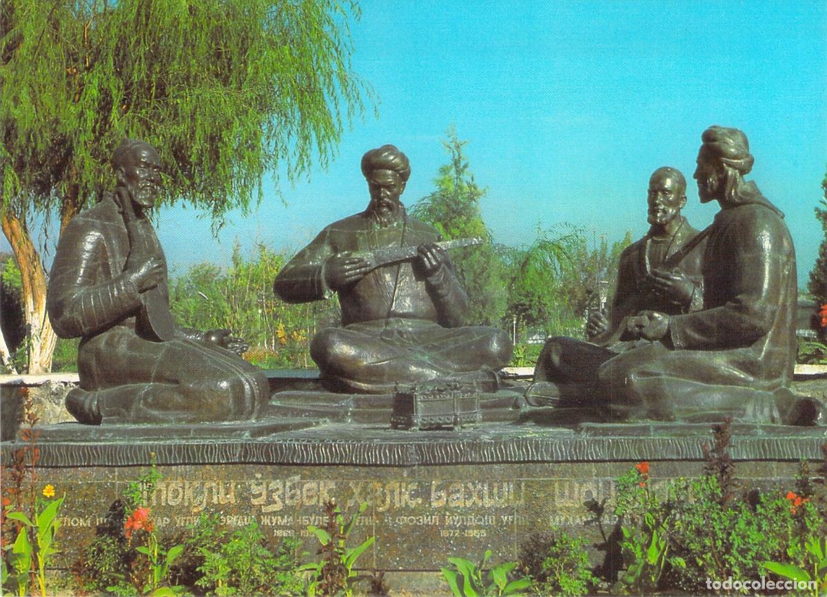 Cartes Postales: Postal Monumento a los Escritores Uzbekos en Samarcanda
