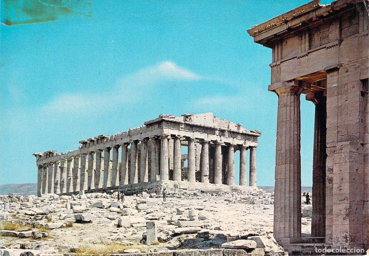 Postales: Postal del Parten&oacute;n en la Acr&oacute;polis de Atenas, Grecia