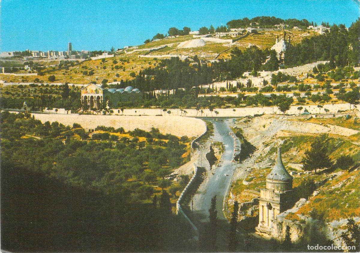 Postales: Postal de Jerusal&eacute;n con Vista del Monte de los Olivos