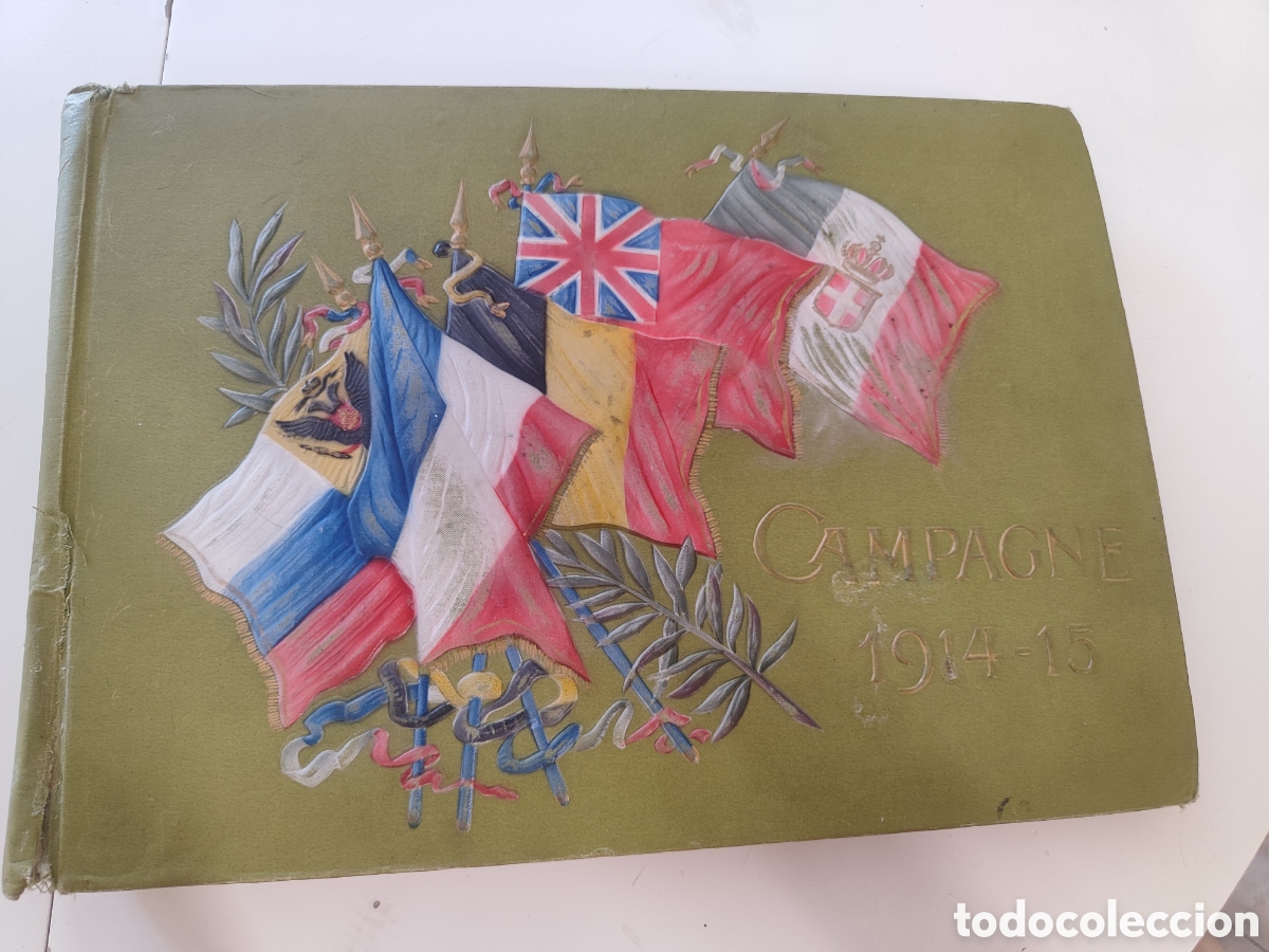 Postales: Antiguo album para postales. Inicio 1guerra mundial