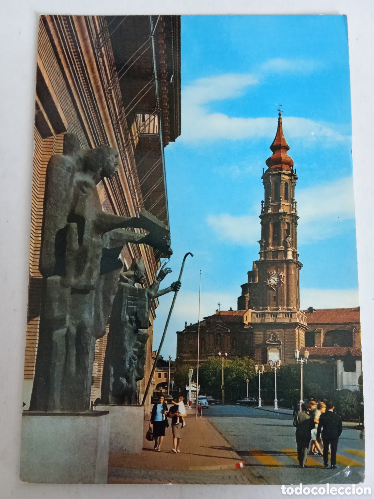 Postales: Postal Puerta AYTO y Catedral de la SEO ,Zaragoza,Ed Arribas JMJ